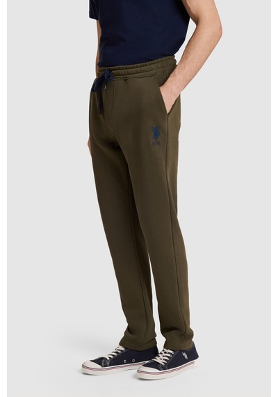 U.S. Polo Assn. Erkek Haki Slim Fit Bağcıklı Eşofman Altı 50329409-vr111 Koyu Haki