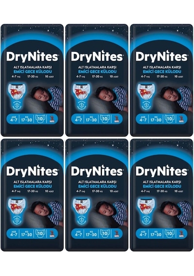 Drynites Erkek Emici Gece Külodu 4 - 7 Yaş 60 Adet