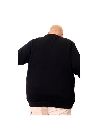 Mode Xl Büyük Beden Erkek Sweat Bisiklet M U25807 Siyah