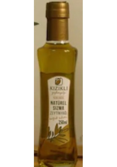 Kızıklı Soğuk Sıkım Naturel Sızma Zeytinyağı Cam 250 ML