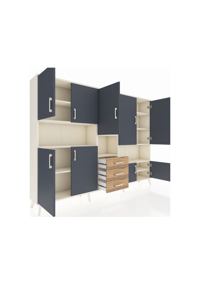 Arges Dolap 13 Raflı 3 Çekmeceli 9 Kapaklı 220x30x163 Aytaşı-antrasit/çam Antrasıt/atlas Çam - Aytası Arges Dolap 13 Raflı 3 Çekmeceli 9 Kapaklı 220x30x163 Aytaşı-antrasit/çam Antrasıt/atlas Çam - Aytası