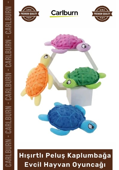 Petshop Yumuşak Sesli Diş Kaşıyıcı Köpek Eğitici Hışırtlı Peluş Kaplumbağa Evcil Hayvan Oyuncağı
