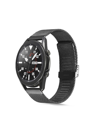 Kilifone - Samsung Gear S3 22mm Uyumlu - Kordon Metal Kordon - Krd-45 - Siyah - T17298