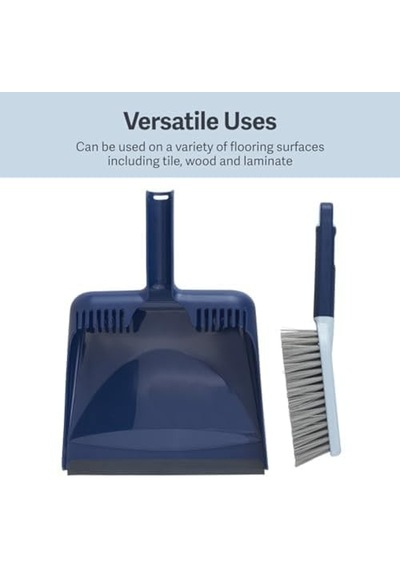 Wayclean Elde Taşınabilir Açılı, Orta, Grey Dustpan Ve Fırça Seti, Green Ve Taupe -