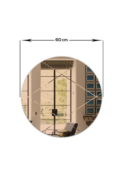 Ayna | Bronz Ayna | Baklava Kanallı | Çap60Cm Bronz