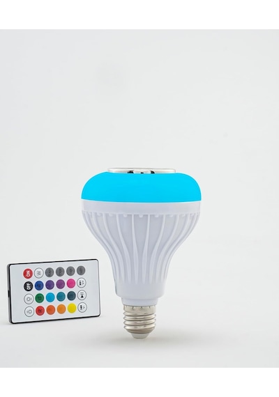 Rgb+w Led Ampul, 9w Renk Değiştirme Özellikli, E27 Duylu, Bluetooth Hoparlörlü, Uzaktan Kumandalı Dekoratif Aydın Diğer