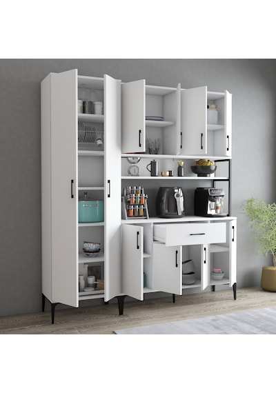 Tanmob Mdl0601 Alt Üst Çift Kapılı Çok Amaçlı Dolap 8 Kapaklı Çek Tanmob Mdl0601 Alt Üst Çift Kapılı Çok Amaçlı Dolap 8 Kapaklı Çek