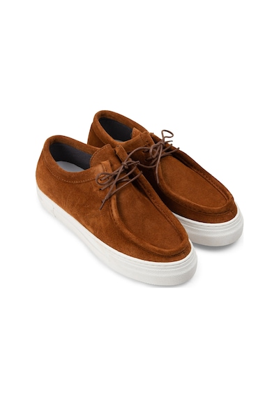 Deery Hakiki Süet Taba Rengi Sneaker Kadın Ayakkabı - Z1682ztbac02 Taba