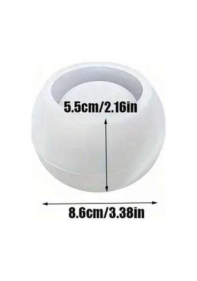 Epoksi Yuvarlak Beton Saksı Ve Mumluk Silikon Kalıbı Orta Boy 8.6x5.5 Cm