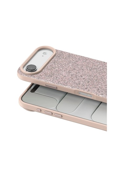 Mey İthalat iPhone Uyumlu 17 Air Bright Simli Kapak - Pembe