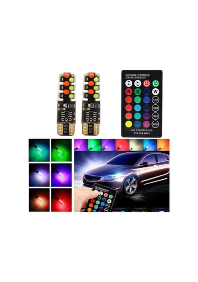 T10 Kumandalı Rgb Led Park Ampulü