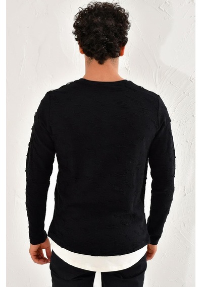 Efor Atr 011 Slim Fit Siyah Spor Triko Siyah