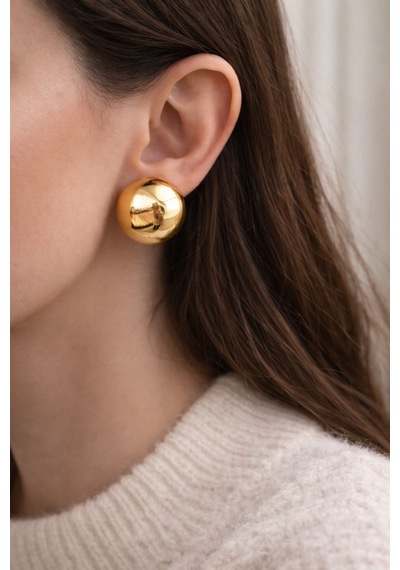 Gold Trend Dots Küpe Altın