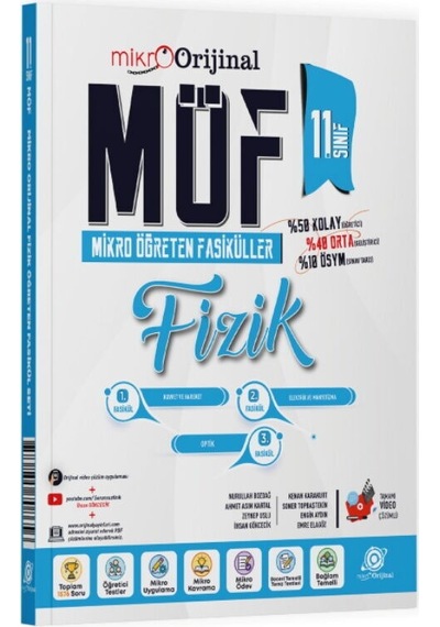 2027 Orijinal Mikro 11. Sınıf Fizik Möf Mikro Öğreten Fasikül Set