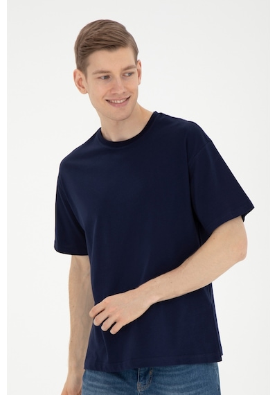 U.S. Polo Assn. Erkek Comfort Fit Bisiklet Yaka Lacivert Tişört 50287046-VR033