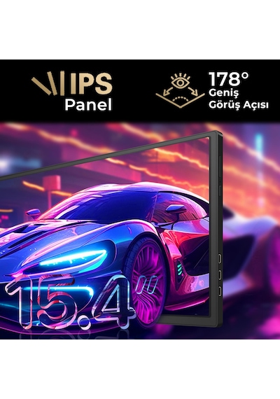 NPO NPM3 15.6-17.3" FHD 1080p IPS Type-C Taşınabilir Dizüstü Tek Monitör Çoklayıcı Notebook Monitör