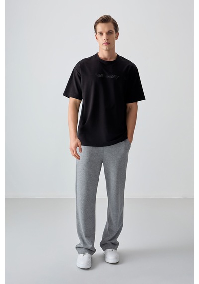 Air Jones Tommy Life Siyah Pamuklu Kalın Yumuşak Dokulu Oversize Fit Baskılı Erkek T-shirt - 88374 Siyah Air Jones Tommy Life Siyah Pamuklu Kalın Yumuşak Dokulu Oversize Fit Baskılı Erkek T-shirt - 88374 Siyah