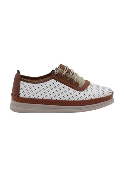 Mergenshoes Esa T033 Beyaz Rahat Taban Kadın Günlük Ayakkabı Beyaz