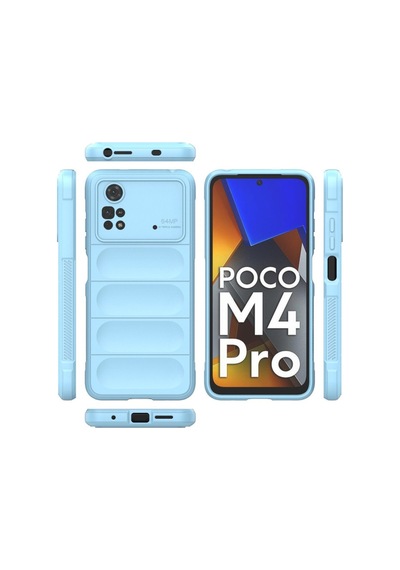 Poco M4 Pro 4g Kılıf Optimum Silikon - Sky Blue Bz8683140489564