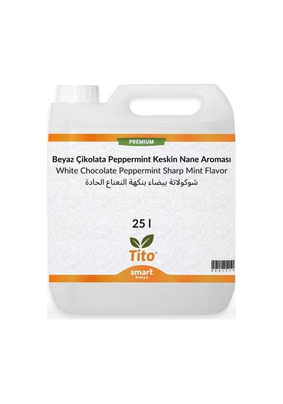 Premium Beyaz Çikolata Peppermint Keskin Nane Aroması 25 Litre
