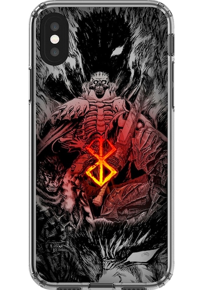 Apple Uyumlu iPhone Xs Max Şeffaf Kılıf Berserk Tasarımlı 2