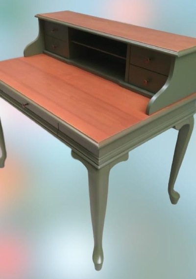 St Klasik Model Kayın Aslan Ayak Kütüphane Parlak Ceviz Yeşil Uyum 1448bng90140çalışma Masa Ceviz