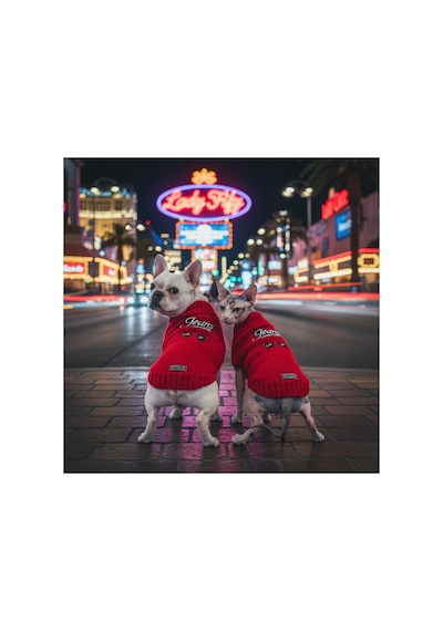 Kedi Ve Köpek İçin Cool Sports Girl Kırmızı Kazak