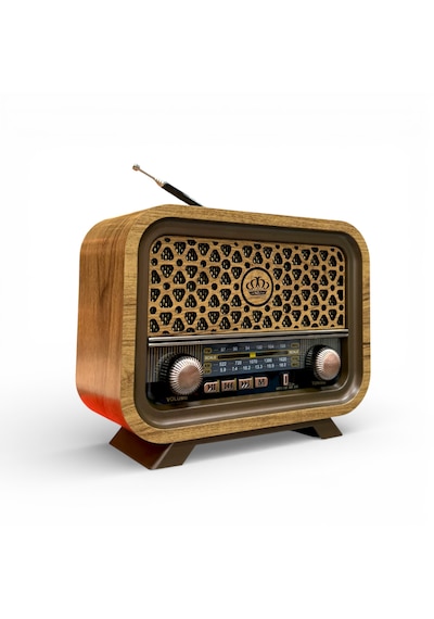 Rt-736l Nostaljik Ahşap Görünüm Radyo,bluetooth Özellikli Trend Nostalji Radyo