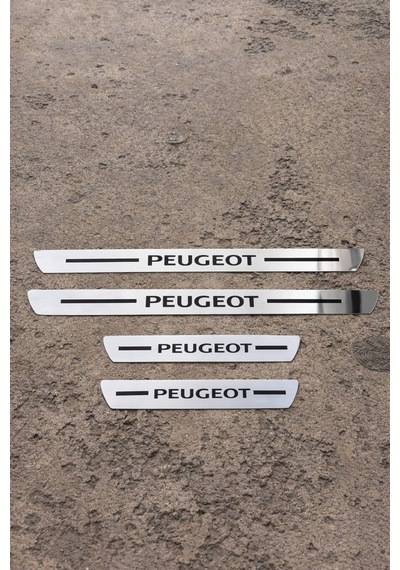 Peugeout Krom Plastik 4 Parça Kapı Parlak Eşik Seti