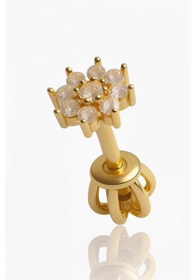 14 Ayar Altın Piercing Tragus Küpe T034