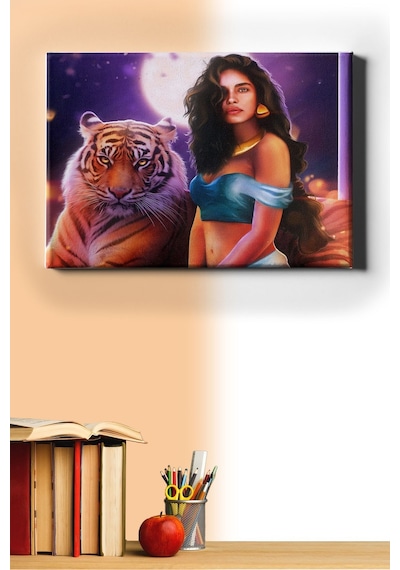 Webstyle Sayılarla Boyama Seti Kasnaklı Vahşi Ve Güzel 40 X 50 Cm