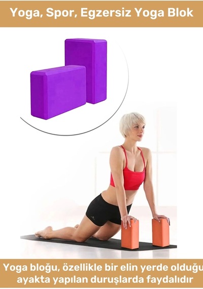 Premium Seri Bedenin Hızalaması Denge Sağlayıcı Mor Eva Yoga Blok