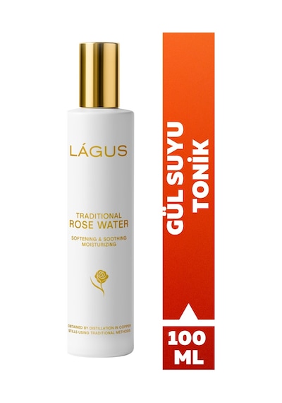 Lágus Rosa Damascena Katkısız Formül Gül Suyu Cam Şişe 100 ML