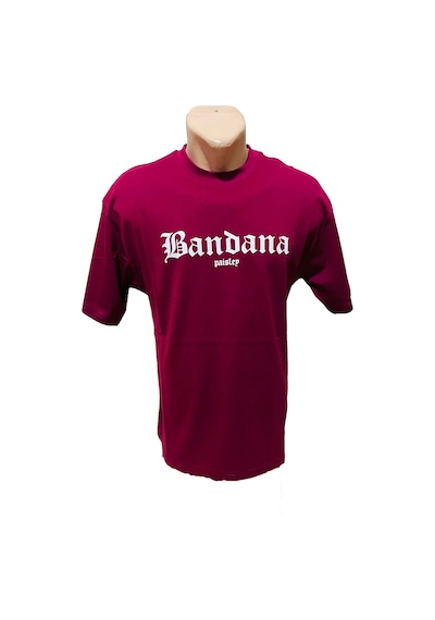 Bordo Erkek Bandana Tişört Bordo