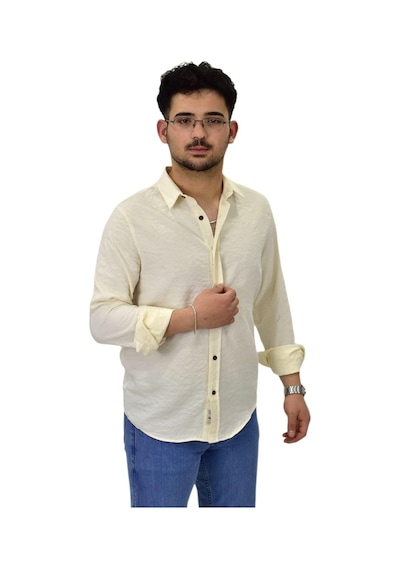 Erkek Spor Silim Fit Uzun Kol Gömlek G5011 Bgl-st04495 Krem Erkek Spor Silim Fit Uzun Kol Gömlek G5011 Bgl-st04495 Krem