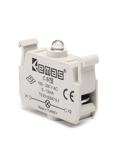 Emas CBY Yedek LED'li 100-230V AC Yeşil Sinyal Blok