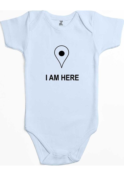 Zepplin Giyim I Am Here Ekru Bebek Body Zıbın