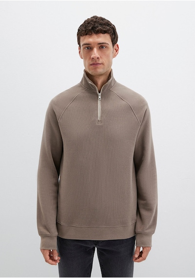 Mavi Erkek Yarım Fermuarlı Sweatshırt Walnut 0s10483-70380 Bej