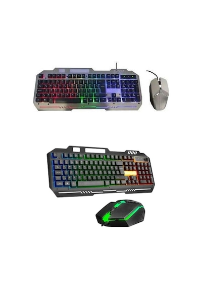 Mey İthalat Rgb Işıklı Gaming Klavye Q Klavye Mouse Hediyeli