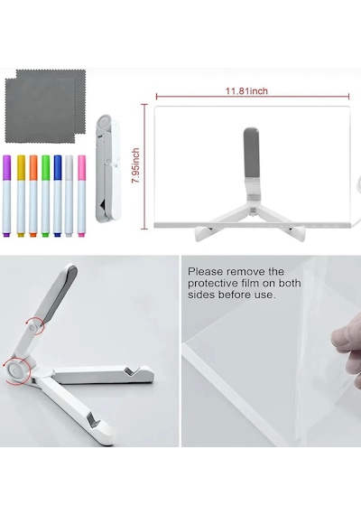 12 Inc Led Işıklı Çizim Tahtası Ayarlanabilir Stant Ve Kalemleri İle Diğer
