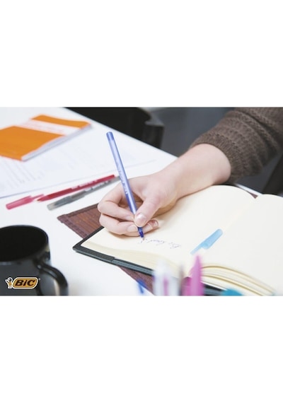 Sırımsı Bic Round Stic Tükenmez Kalem Karışık 3 Renk 30 Adet Çok Renkli