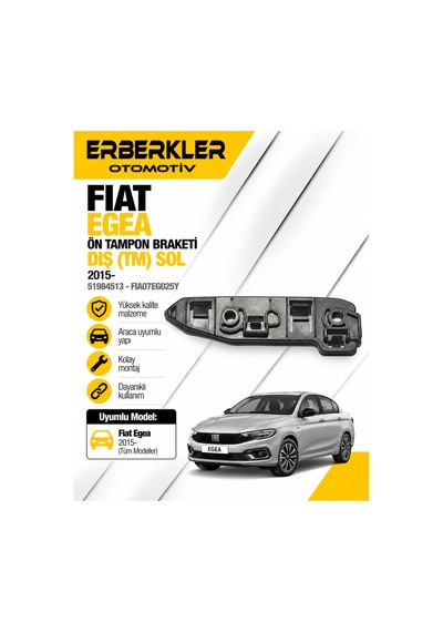 Fıat Egea On Tampon Braketı Dıs Tm Sol 2015- 51984513-fıa07eg025y - Erb1785