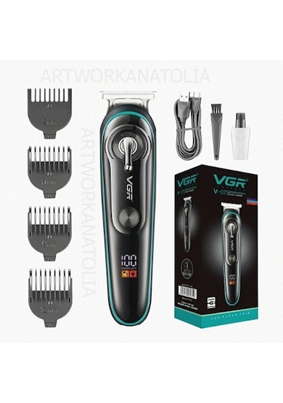 Vgr V-075 Digital Göstergeli Usb Şarjlı Profesyonel Tıraş Makinesi