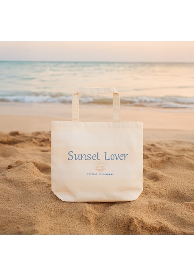 Soft Sunset Lover Çanta - Ekru - 50x45 Cm Çok renkli