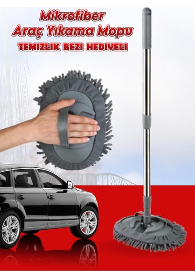 Çok Fonksiyonlu Mikrofiber Araba Yıkama Fırçası Teleskopik Uzun Saplı Detay Fırçası Oto Araç Mopu Diğer