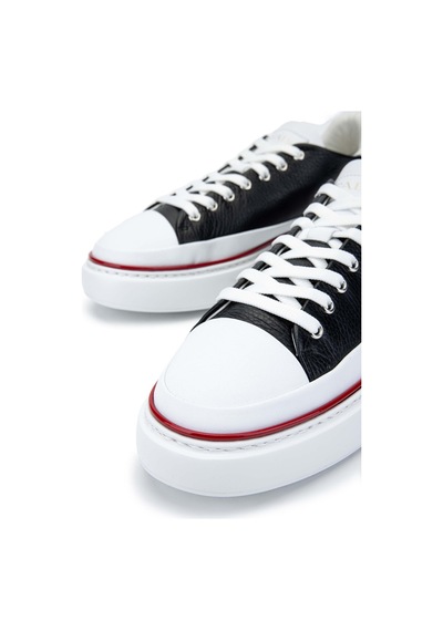 Fabi Erkek Hakiki Deri Siyah/beyaz Sneakers & Spor Ayakkabı 510 Fu0827c Erk Ayk Y24 Nero/bıanco Çok Renkli