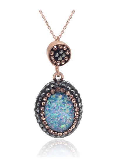 Turkuaz Paraiba Ve Swarovski Taşlı 925 Ayar Gümüş Kadın Üçlü Set 201025580