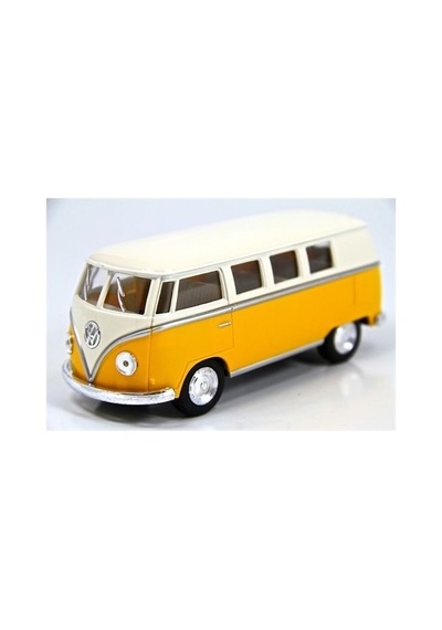 Kinsmart 1962 Volkswagen Classical Bus Sarı-krem 1:32 Diecast Metal