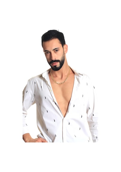Labalaba Erkek Lak Altın Renk Kaplama Kalın Zincir Formlu Kolye Çok Renkli