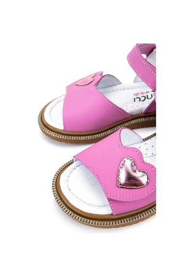 Tamer Tanca Çocuk Hakiki Deri Pembe Düz Sandalet 406 4768 Sndlt 21-25 Y26 Pembe